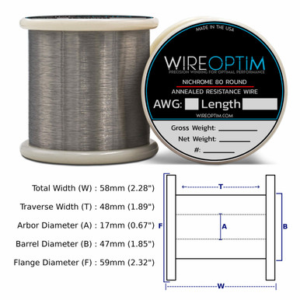 Nichrome 80 - 50 AWG - Bulk