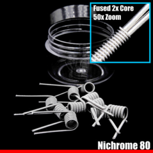 Hybrid Wire Coils - Fused 2x Core N80 / N80 - 10 Pack