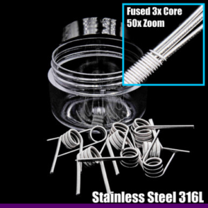 Hybrid Wire Coils - 3x Core SS 316L / 316L - 10 Pack