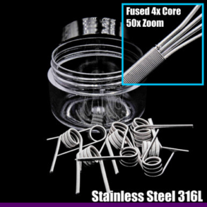 Hybrid Wire Coils - 4x Core SS316L / SS316L - 10 Pack
