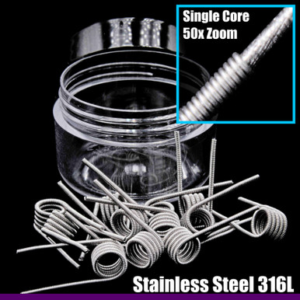Hybrid Wire Coils - Single Core SS 316L / SS 316L - 10 Pack